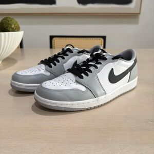 Nike Air Jordan 1 Retro Low OG Barons Wolf Grey White Black CZ0790-110 Men's
